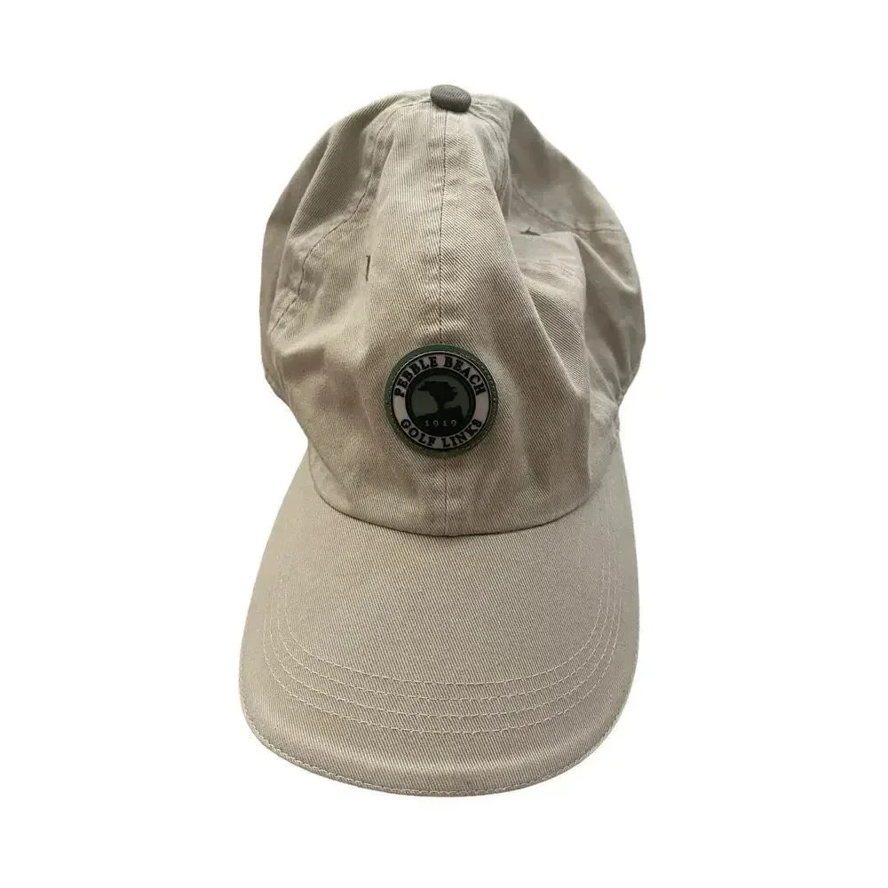 Pebble Beach Khaki Pleasant Valley Golf Cours Adjustable Ahead Golf Hat